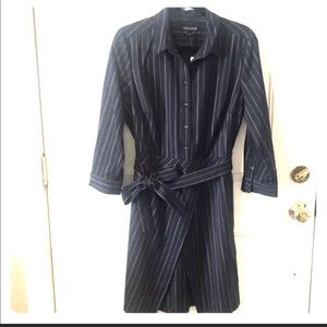 NWT BANANA REPUBLIC Pinstripes Navy Dress